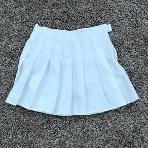 White tennis skirt